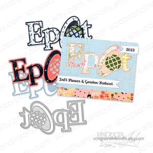 EPCOT metalen snijmal voor papercrafts, kaarten, plakboeken, geschenken, tijdschriften, feest- en woondecoraties-2017
