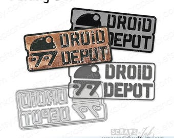 DROID DEPOT *Exklusiv! Set von 2 Metallstanzformen für Papierbasteln, Karten, Scrapbooks, Geschenke, DIY Party & Wohnkultur - 20244