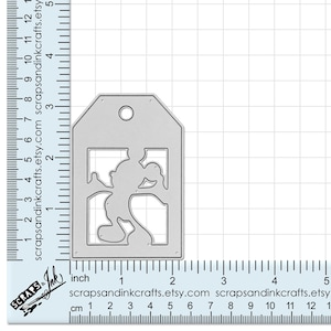 SILHOUETTE TAG Metal Cutting Die for Papercrafts, Scrapbooks, Cards, Journals, Gifts, Tags, DiY Party & Home Décor- 21009
