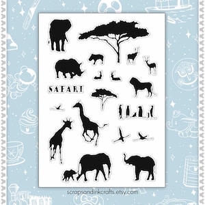 SAFARI doorzichtige stempelset voor papercrafts, cadeaus, feestartikelen en huisdecoratie- 60125