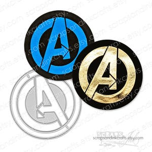 AVENGERS Set mit 2 Metallstanzformen für Papierbasteln, Karten, Scrapbooks, Tags, Geschenke, Planer, DiY Party & Wohnkultur - 20340