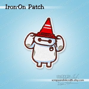 CONEHEAD BAYMAX Embroidered Iron-On Patch for Crafts, Hats, Clothing, Backpacks, Jackets, Bags, Gifts & Home Décor- 70654