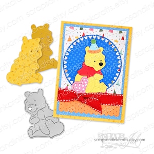 Matrice de découpe en métal CUTIE POOH pour travaux manuels, cartes, albums de coupures, journaux, cadeaux, étiquettes, décoration de fête et d'intérieur bricolage - 20142