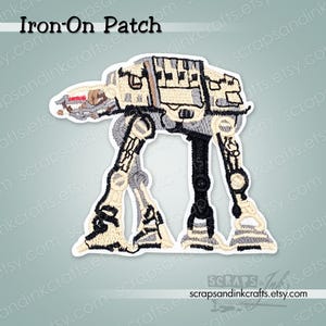 AT-AT刺繍アイロンワッペン（クラフト、帽子、ギフト、衣類、バックパック、ジャケット、バッグ、ホームデコレーション用）- 70295