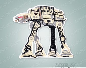 AT-AT Embroidered Iron-On Patch for Crafts, Hats, Gifts, Clothing, Backpacks, Jackets, Bags, Home Décor- 70295