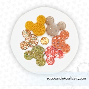 FALLING FOR YOU Padded Mouse Applique Set for Crafts, Hair Accessories, Scrapbooks, Cards, Planners, Gifts, Party & Home Décor