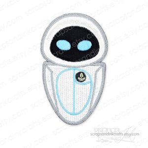EVE FROM WALL-E Loungefly Officially Licensed Embroidered Iron-On Patch for Crafts, Clothing, Hats, Bags, Home Décor- 70401