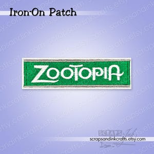 ZOOTOPIA Broderad Stryklapp för Kläder, Hattar, Ryggsäckar, Jackor, Väskor, Hantverk, Presenter och Heminredning - 70557