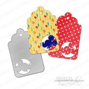 LARGE MOUSE TAG Metal Cutting Die for Papercrafts, Cards, Journals, Planners, Scrapbooks, Gifts, DiY Party & Home Décor- 20936