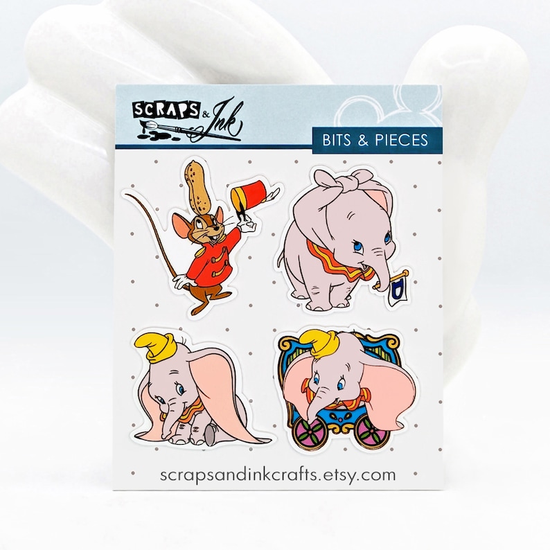 DUMBO #2 Set of 4 Acrylic Embellishments for Disney-themed Crafts ...