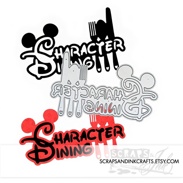 CHARACTER DINING- *EXCLUSIVE! Metal Cutting Die for Disney-Themed Papercrafts, Cards, Scrapbooks, Journals, Gifts,Party/Home Décor- 20807