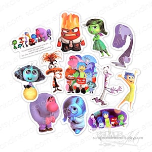 PEGATINAS DE ADENTRO HACIA AFUERA (Set n.° 2) Juego de 12 pegatinas resistentes al agua para manualidades de papel, portátiles, botellas de agua, regalos, fiestas y decoración del hogar - 40663