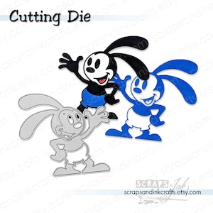 OSWALD The LUCKY RABBIT *Exclusive! Metal Cutting Die for Papercrafts, Scrapbooks, Cards, Gifts, Journals, DiY Party & Home Décor- 20379