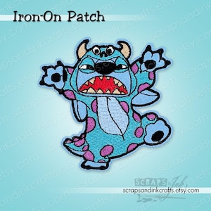 STITCH AS SULLEY Embroidered Iron-On Patch for Crafts, Hats, Gifts, Clothing, Backpacks, Jackets, Bags, Home Décor- 70368
