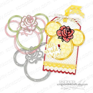 Troquel de corte de metal con forma de corona de rosas para manualidades de papel, álbumes de recortes, tarjetas, etiquetas, regalos, planificadores, fiestas y decoración del hogar - 20334
