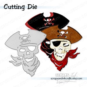 SKULL PIRATE *Exclusive! Metal Cutting Die for Papercrafts, Scrapbooks, Cards, Gifts, Journals, DiY Party & Home Décor- 20944