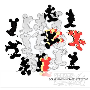 MOUSE MOODS Set of 9 Metal Cutting Dies for Disney-Themed Papercrafts, Cards, Scrapbooks, Gifts, Journals, Party & Home Décor- 20918