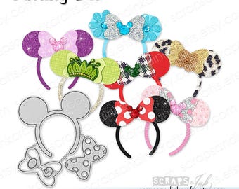 MOUSE EARS HEADBAND Set of 5 Metal Cutting Dies for Papercrafts, Scrapbooks, Cards, Gifts, Tags, Planners, DiY Party & Home Décor- 21012