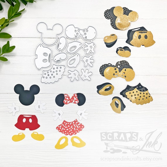 DAPPER DUDS SET of 12 Metal Cutting Dies for Disney-themed Papercrafts,  Cards, Scrapbooks, Gifts, Journals, Party & Home Décor 20320 