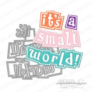 SMALL WORLD Set van 8 metalen stansmessen voor papercrafts, plakboeken, kaarten, geschenken, planners, doe-het-zelf-feest- en woondecoraties-21407