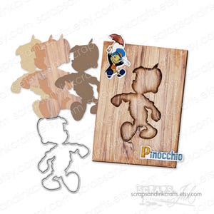 PINOCCHIO SILHOUETTE Metall-Stanzform für Papierbasteln, Karten, Scrapbooks, Tags, Geschenke, Planer, Party & Home Decor- 20141