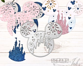 CELEBRATION MOUSE Metal Cutting Die for Papercrafts, Scrapbooks, Cards, Gifts, Tags, Planners, DiY Party & Home Décor- 20325
