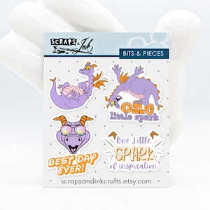 FIGMENT #2 ディズニーテーマの工芸品、スクラップブック、カード、ヘアアクセサリー、ギフト、ホームデコレーション用のアクリル装飾品 4 個セット - 41198