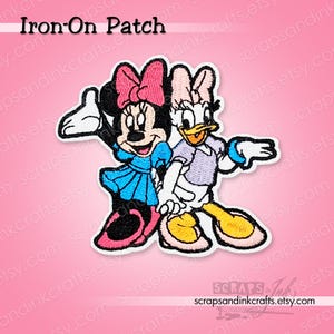 MINNIE & DAISY Friends Embroidered Iron-On Patch for Crafts, Hats, Clothing, Backpacks, Jackets, Bags, Gifts, Décor- 70371