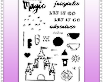 FAIRYTALES Disney-Inspired Clear Cling Mount Stamp Set for Papercrafts, Gifts, Party & Home Décor- 60106