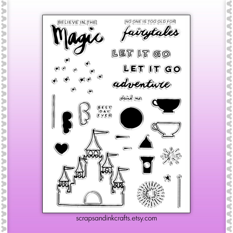 FAIRYTALES Disney-Inspired Clear Cling Mount Stamp Set for Papercrafts, Gifts, Party & Home Décor 60106 image 1