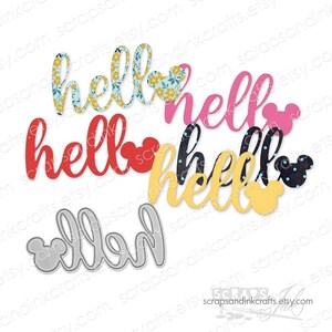 MAUS HALLO Metall-Stanzform für Papierbasteln, Karten, Scrapbooks, Geschenke, Journale, Planer, DiY Party & Wohnkultur - 21047