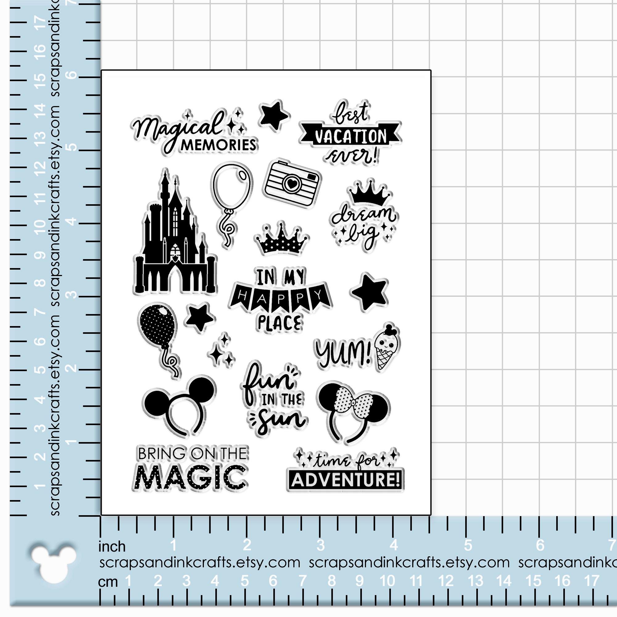 MAGICAL MEMORIES Clear Cling Mount Stamp Set for Disney-inspired