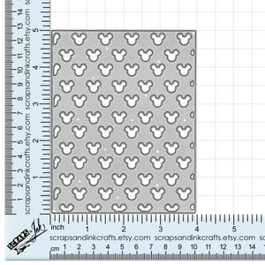 MOUSE BACKGROUND Metal Cutting Die for Papercrafts, Scrapbooks, Cards, Gifts, Tags, Planners, DiY Party & Home Décor- 20904