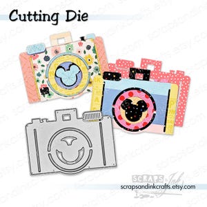 MOUSE CAMERA *Exclusive! Metal Cutting Die for Papercrafts, Scrapbooks, Cards, Gifts, Journals, DiY Party & Home Décor- 20218