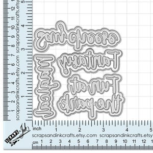 PARK PHRASES Set mit 8 Metall-Stanzformen für Papierbasteln, Sammelalben, Karten, Geschenke, Journale, DiY Party & Wohnkultur - 20512