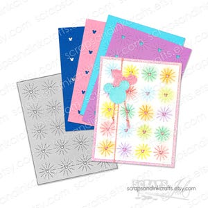 MAUS STARBURST HINTERGRUND Metall-Stanzform für Papierbasteln, Karten, Sammelalben, Geschenke, Party & Wohnkultur - 21424