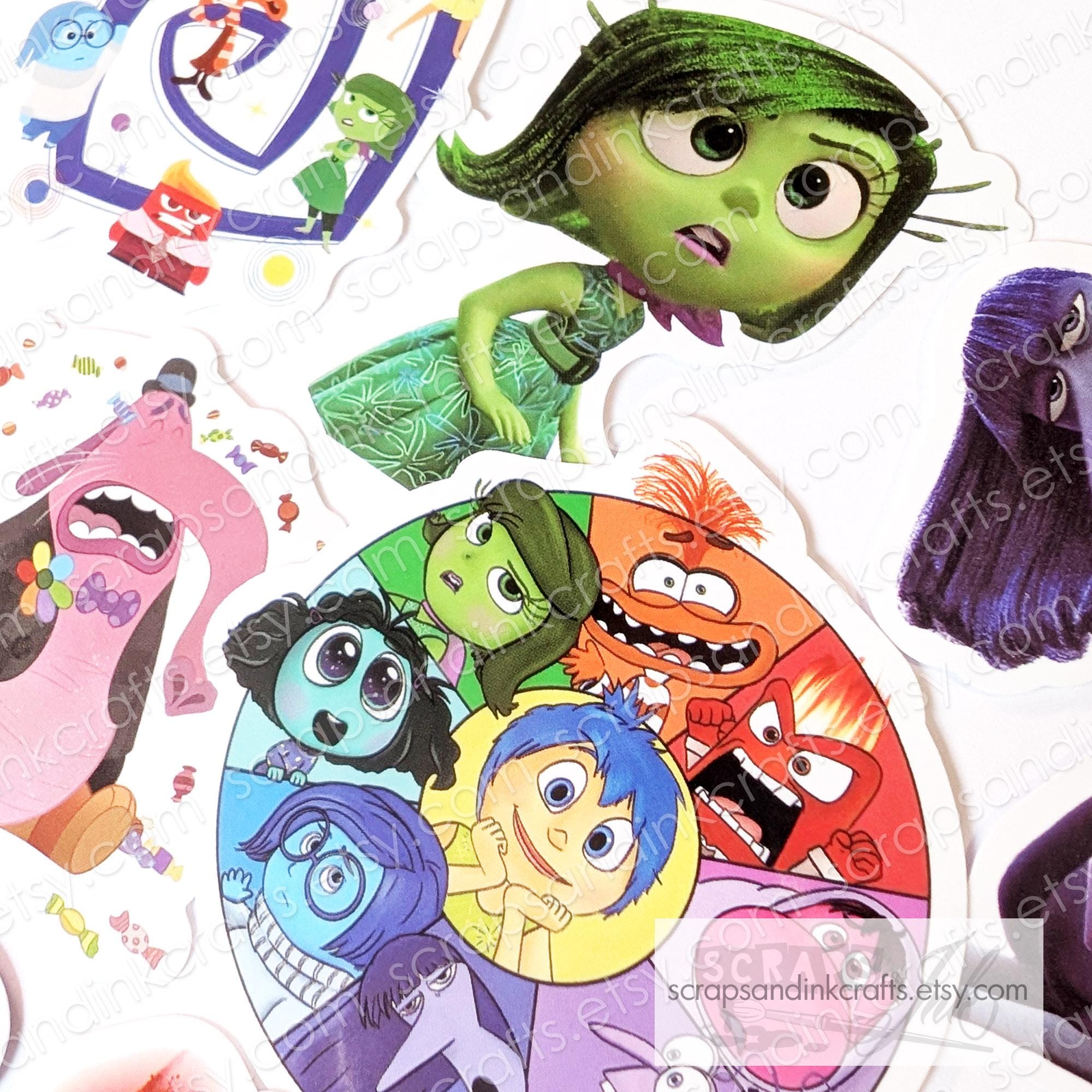 INSIDE OUT STICKERS Set #3 Set of 12 Water-resistant Stickers for ...
