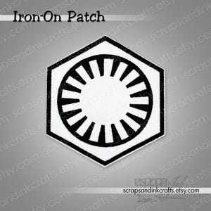 FIRST ORDER INSIGNIA Embroidered Iron-On Patch for Crafts, Hats, Gifts, Clothing, Backpacks, Jackets, Bags, Home Décor- 70574