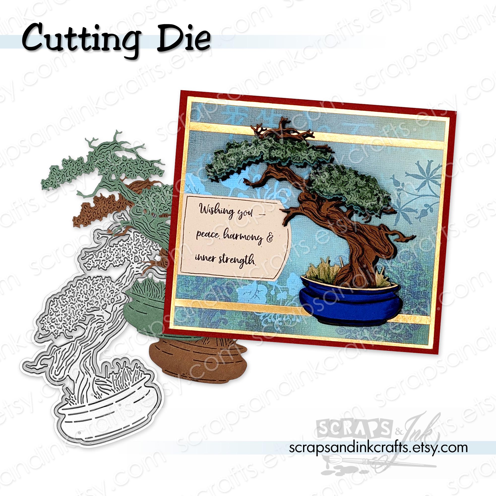 JAPANESE BONSAI Tree Set of 2 Metal Cutting Dies for EPCOT / Japan