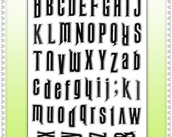 HAUNTED ALPHABET Disney-Inspired Clear Cling Mount Stamp Set for Papercrafts, Gifts, Party & Home Décor- 60111