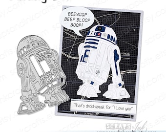DROID 2 Metall-Stanzform für Papierbasteln, Scrapbooks, Karten, Planer, Geschenke, DIY Party & Home Décor - 20308