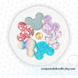 FAIRYTALE Padded Mouse Applique Set for Crafts, Hair Accessories, Scrapbooks, Cards, Planners, Gifts, Party & Home Décor