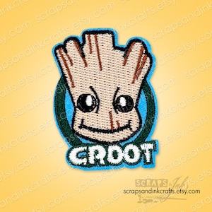 GROOT/GUARDIANS #1 Embroidered Iron-On Patch for DIY Crafts/Clothing, Backpacks, Jackets, Hats, Décor- 70301