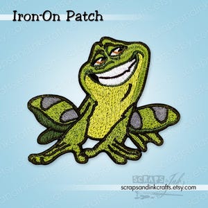 FROG PRINCE NAVEEN *Exclusive! Embroidered Iron-On Patch for Crafts, Hats, Clothing, Bags, Home Décor- 70351