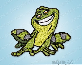 FROG PRINCE NAVEEN *Exclusive! Embroidered Iron-On Patch for Crafts, Hats, Clothing, Bags, Home Décor- 70351