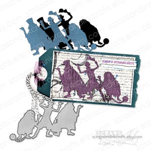 HITCHHIKING GHOSTS Metal Cutting Die for Haunted Mansion/Halloween Papercrafts, Scrapbooks, Cards, Gifts, Party & Home Décor- 20514