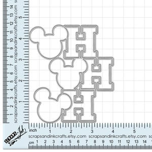 MOUSE HOHOHO Fustella in metallo per personaggi magici, carta da parati natalizia, album di ritagli, biglietti, regali, decorazioni per feste e casa - 20941