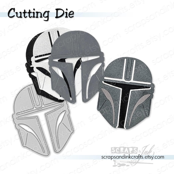 MANDALORIAN (Din Djarin) HELMET Exclusive Size! (Custom-sized to match all other helmets we carry) Metal Cutting Die- 20124