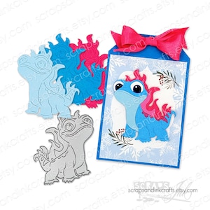 BRUNI SALAMANDER EIDECHSE aus Die Eiskönigin 2 Metall-Stanzform für Papierbasteln, Scrapbooks, Karten, Geschenke, Journals, DiY Party & Home Décor - 20153