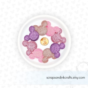 PRINCESS Kleine gepolsterte Maus Applikationen Set zum Basteln, Haarschmuck, Scrapbooks, Karten, Planer, Geschenke, Party & Home Decor-40302
